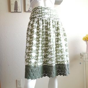 COPY - Final sale Lucky & Coco green and white skirt L
